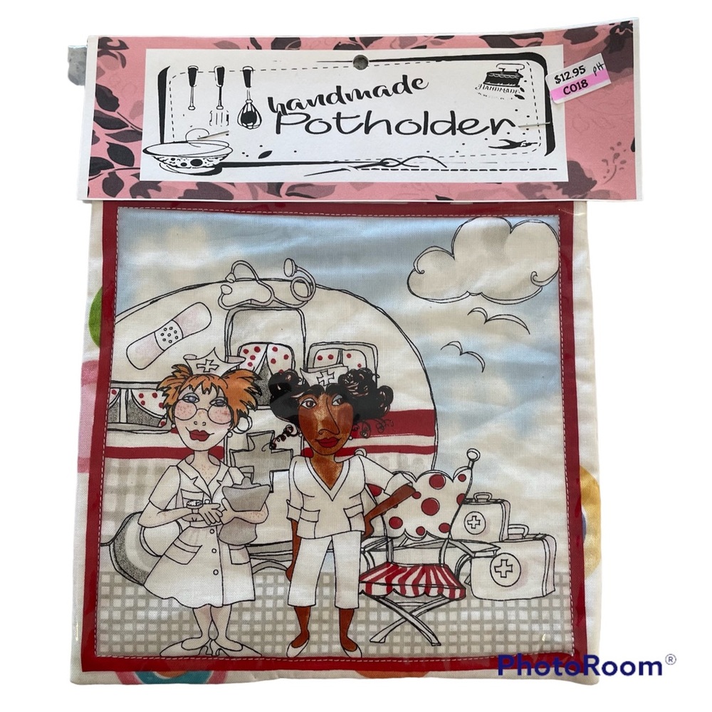 Nurse Camper Handmade Potholder Kitchen Pot Holder